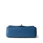Blue Caviar Quilted Mini Rectangular Flap Silver Hardware - Image 3