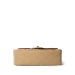 Beige Lambskin Matelasse Double Flap Gold Hardware - Image 6