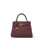 Kelly 25 Retourne Rouge H Togo Gold Plated Y Stamp - Image 8