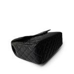 Black Caviar Quilted XXL Jumbo Single Flap Light Gold Hardware - Image 7