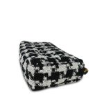 20S Ecru Black & White Tweed Quilted 19 Flap Small Mixed Hardware - Image 6