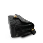 Black Lambskin Quilted Double Face Flap Gold Hardware - Image 11