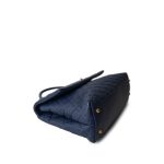 Navy Caviar Quilted Coco Handle Large Aged Gold Hardware - Image 5