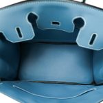 Birkin 30 Blue Jean Swift Palladium Plated J Square Stamp - Image 7
