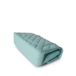 19C Tiffany Blue Caviar Quilted Classic Flap Small Light Gold Hardware - Image 5
