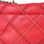 Coral Lambskin Quilted Wild Stitch 19 Flap Small Mixed Hardware - Image 8