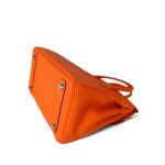 Birkin 25 Orange Minium Togo Palladium Plated B Stamp - Image 14