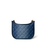 24S Denim Hobo Bag Aged Gold Hardware - Image 4