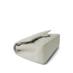 24S Light Grey Caviar Quilted Classic Flap Medium LGHW - Image 5