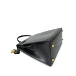 Kelly 28 Sellier Black Box Calfskin Gold Plated Y Circle Stamp - Image 21