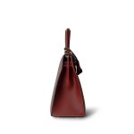 Kelly 28 Rouge H Chamonix White Stitching Gold Plated [E] Stamp - Image 8
