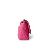 22P Pink Lambskin Quilted 19 Flap Small - Image 8