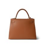 Kelly 28 Sellier Natural Chamonix Gold Plated D Square Stamp - Image 3