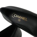24P Black Lambskin Camellia CC Patent Cap Toe Ballerina Flats Size 36.5 - Image 6
