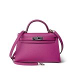 Mini Kelly Sellier Magnolia Veau Epsom Palladium Plated C Stamp - Image 5