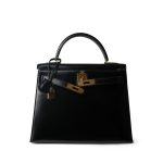Kelly Sellier 28 Black Box Calfskin Gold Plated (L) Stamp - Image 6