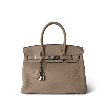 Birkin 30 Trench Togo Palladium Plated U Stamp