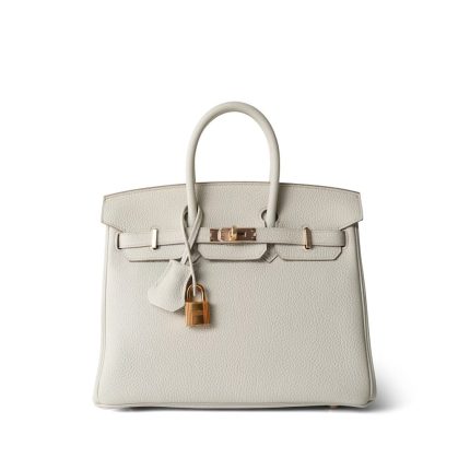 Birkin 25 Beton Togo Rose Gold Plated D Stamp