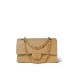 Beige Lambskin Quilted Classic Flap Medium GHW - Image 15