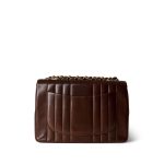 Brown Mademoiselle Lambskin Vertical Flap Jumbo Gold Hardware - Image 9