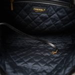 22A Ruthenium Metallic Calfskin Quilted 22 Hobo Bag Medium Aged Gold Hardware - Image 15