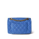 24P Blue Aged Calfskin Quilted Mini Reissue 2.55 Flap Aged Gold Hardware - Image 7