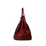 Birkin 35 Black/Red Togo Palladium Plated [N] Stamp - Image 2