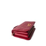 23B Red Caviar Quilted Mini Flap with Handle Flap Aged Gold Hardware - Image 10