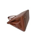 Birkin 35 Noisette Box Calfskin Gold Plated E Square Stamp - Image 13