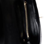 Black Chevron Calfskin Coco Handle Flap Medium (Old Small) Aged Gold Hardware - Image 13