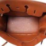 Birkin 35 Noisette Box Calfskin Gold Plated E Square Stamp - Image 6