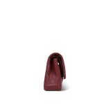 18C Dark Red Glittery Caviar Quilted Classic Flap Aged Gold Hardware - Image 6