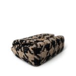 19K Beige/Black Tweed Quilted Houndstooth 19 Flap Small MHW - Image 8
