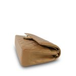 22B Dark Beige Lambskin Quilted Classic Flap Medium Light Gold Hardware - Image 13