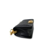 Black Caviar Chevron Quilted Boy Bag Small Aged Gold Hardware - Image 12