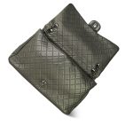 19B Dark Silver Calfskin Small XXL Travel Flap Bag - Image 11