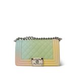 Cuba Rainbow Caviar Quilted Boy Bag Small SHW