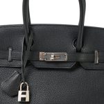 Birkin 30 Black Togo Palladium Plated A Stamp - Image 3