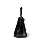Vintage Mini Kelly Black Box Calfskin Gold Plated [B] Stamp - Image 6