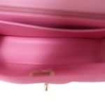Light Pink Lambskin Quilted Mini Top Handle Light Gold Hardware - Image 9