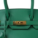 Birkin 30 Malachite Epsom Gold Plated C Stamp - Image 3