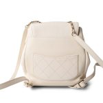 White Caviar Quilted Business Affinity Backpack LGHW - Image 3