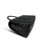 24P Black Caviar Quilted Coco Handle Small Light Gold Hardware - Image 7