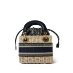Mini Lady Dior Wicker and Oblique Canvas - Image 9
