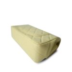 24C Light Yellow Lambskin Quilted Mini Rectangular Flap Silver Hardware - Image 9