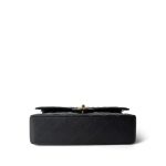 Black Caviar Quilted Medium Classic Flap Gold Hardware - Image 5