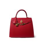 Kelly Sellier 25 Rouge Casaque Epsom Gold Plated X Stamp - Image 8