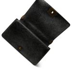 17A Black Silver Metallic Cracked Calfskin Boy Bag Old Medium Aged Bronze/Gold Hardware - Image 15