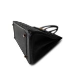 Birkin 30 Noir Ostrich Rose Gold Plated Z Stamp - Image 6
