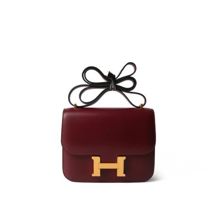 Constance 18 Rouge H Box Calfskin Gold Plated D Stamp
